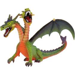 Figurina Bullyland - Dragon verde cu 2 capete