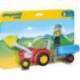 Joc Playmobil - 1.2.3 Tractor cu Remorca (6964)