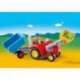 Joc Playmobil - 1.2.3 Tractor cu Remorca (6964)