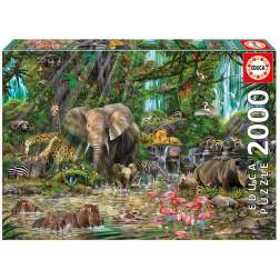 Puzzle Educa - African jungle, 2000 piese, include lipici puzzle (16013)