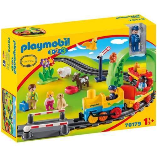 Set Playmobil 1.2.3 - Tren Cu Statie 70179