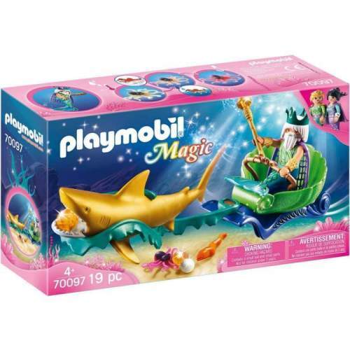 Set Playmobil Magic - Regele Marii Cu Trasura Rechin 70097