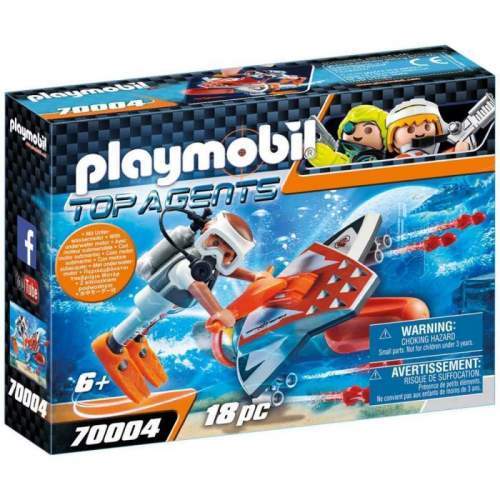 Set Playmobil Top Agents - Spion Cu Propulsor Subacvatic 70004