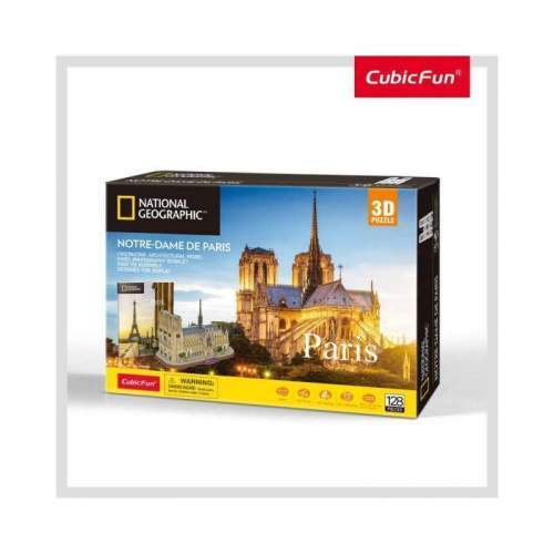 Puzzle 3D+Brosura-Notre Dame Paris 128 Piese